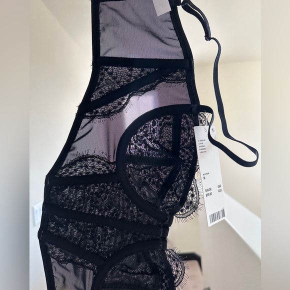 Out from Under Modern Love Cropped Lace and mesh Corset size Medium Black - Picture 4 of 13
